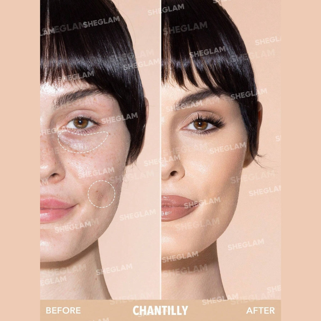 SHEGLAM Like Magic 12HR Full Coverage Concealer in Chantilly shade with a soft matte finish
