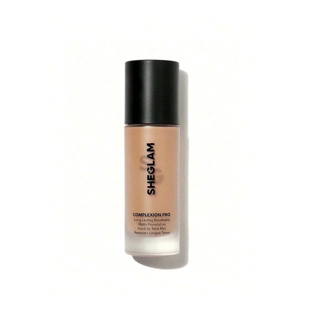 SHEGLAM Complexion Pro Foundation – Chestnut shade – Full coverage matte foundation for dark skin – 30ml
