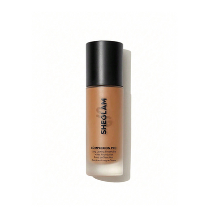 SHEGLAM Complexion Pro Foundation – Mahogany shade – Full coverage matte foundation for deep dark skin – 30ml

