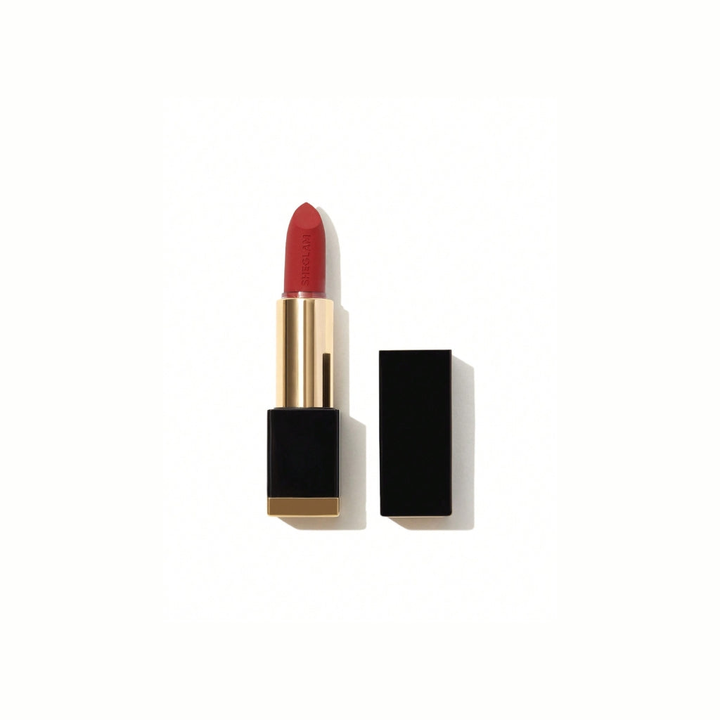 SHEGLAM Matte Allure Lipstick in Rouge, velvet matte bold red lipstick in sleek tube

