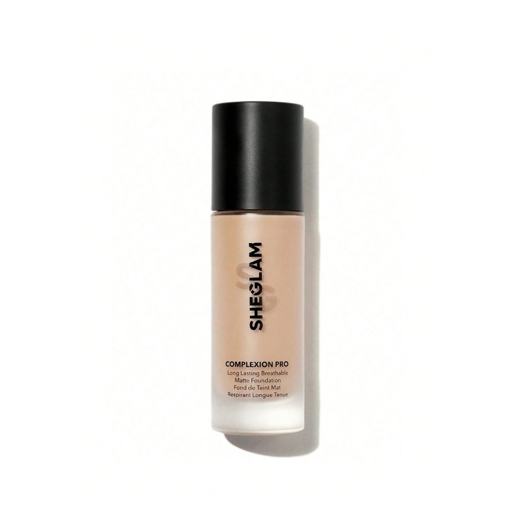 SHEGLAM Complexion Pro Foundation – Cashew shade – Matte full coverage for medium olive skin – 30ml
