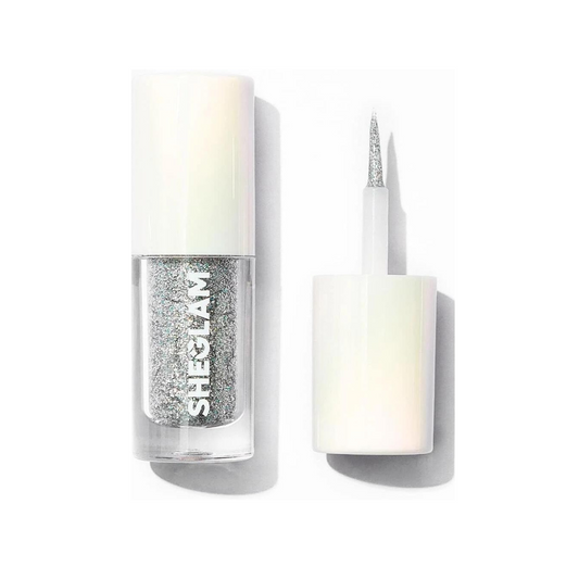 SHEGLAM Insta-Party Glitter Liner – Disco Ball – Silver metallic liquid eyeliner – Longwear sparkle eye makeup – 3.5ml
