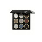 SHEGLAM Deep Feelings Eyeshadow Palette with 9 smoky grey, silver and black shades in matte, shimmer and glitter finishes.
