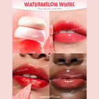 SHEGLAM Hydra Jelly Pocket Lip Jam – Watermelon Whirl, watermelon-pink jelly lip balm in a compact tube with a juicy, glossy finish on a clean background.
