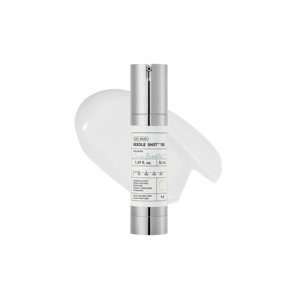 VT Cica x Hyalon Reedle Shot 100 exfoliating serum 50ml for smoothing texture and minimizing pores
