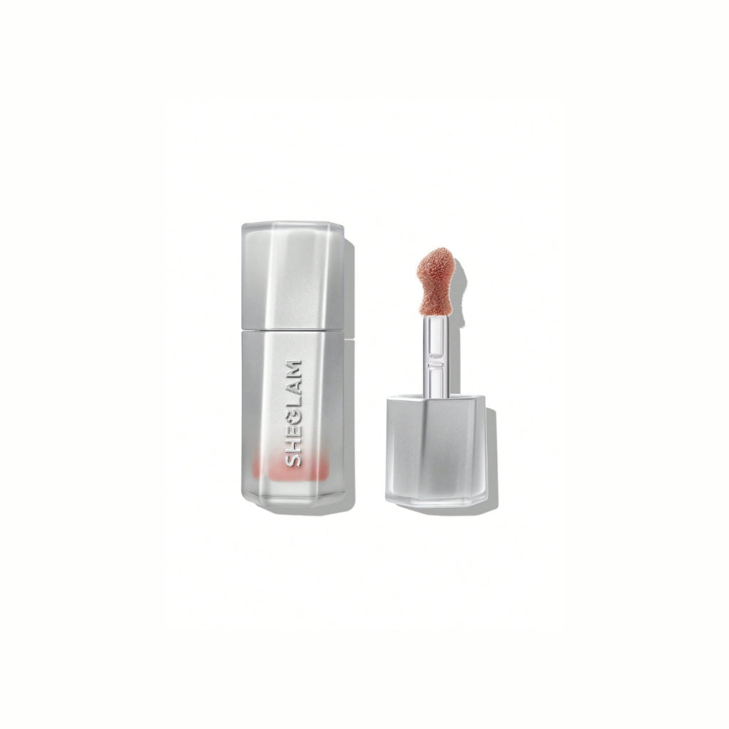 SHEGLAM Glass Lock Air Gloss – Brunch Babe shade in sleek tube, hydrating mirror-shine lip glaze with transfer-resistant glossy finish
