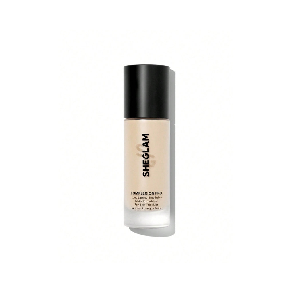 SHEGLAM Complexion Pro Long-Lasting Breathable Matte Foundation in Linen shade.
