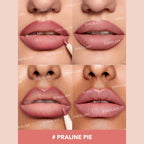 SHEGLAM Glam 101 Lipstick & Liner Duo – Praline Pie, matte nude-brown lipstick and matching lip liner duo on a clean background.
