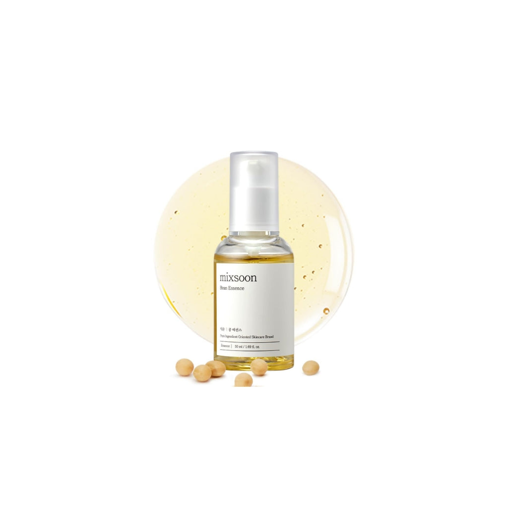 mixsoon Bean Essence 50ml Korean fermented hydrating essence for smoothing skin texture and boosting glow
