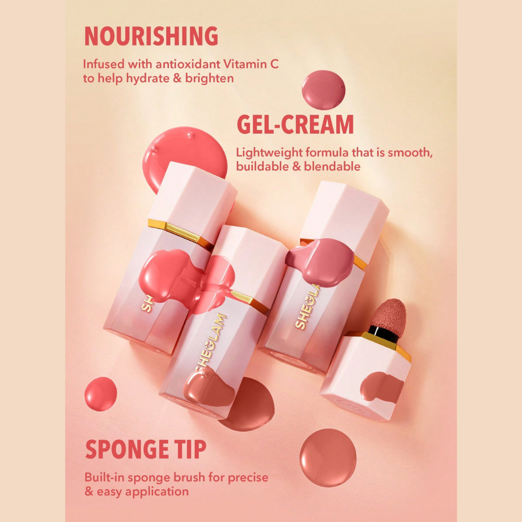 SHEGLAM Color Bloom Liquid Blush – Soft Pink Liquid Cheek Tint – 5.2ml
