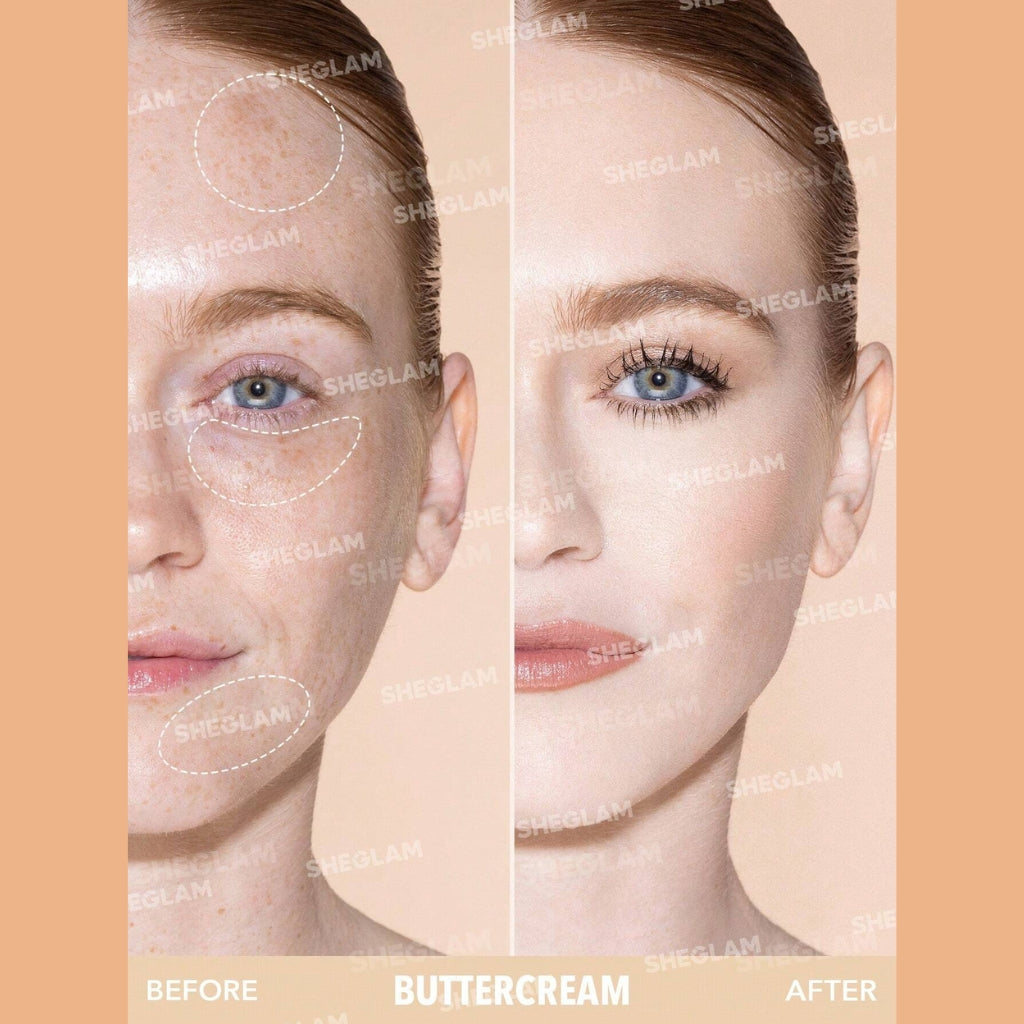 SHEGLAM Complexion Boost Concealer in Buttercream shade with sponge-tip applicator
