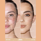 SHEGLAM Complexion Boost Concealer in Shell shade with sponge-tip applicator, high-coverage liquid concealer for a natural blurred finish.
