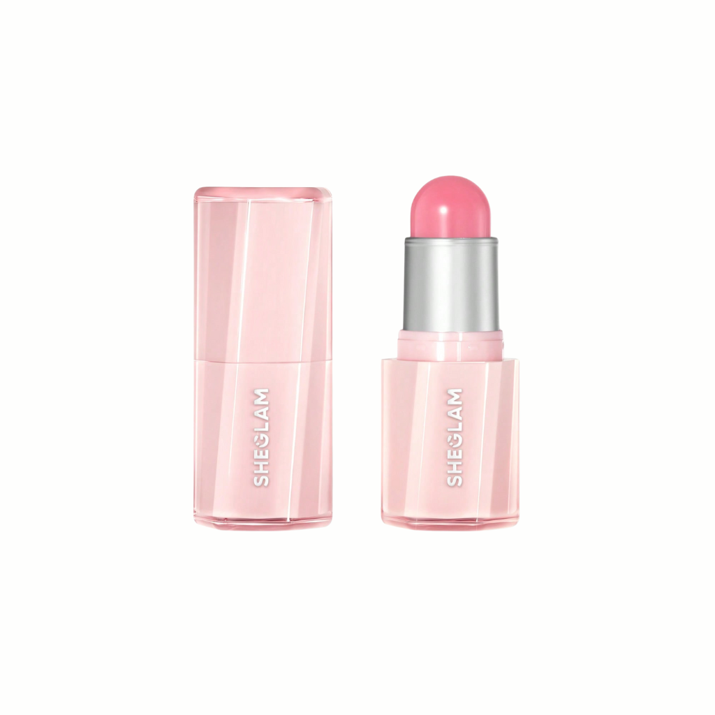 SHEGLAM Buttery Bliss Blush Stick Guava Juice creamy tropical coral blush with dewy glowing finish
