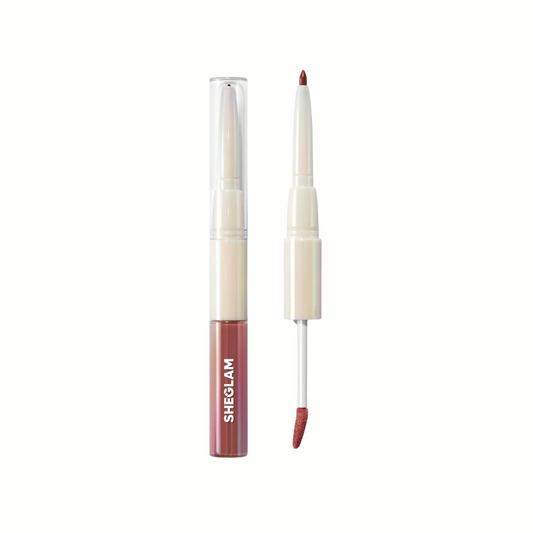SHEGLAM Lip Rules Liner & Gloss Pen – Play Fair Shade – Nude Pink – Dual Lip Liner and Gloss – Hydrating Glossy Lips – 0.18g + 4.3g
