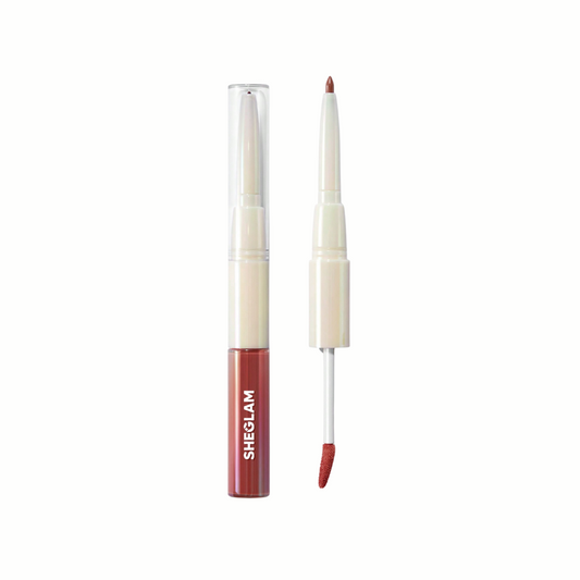 SHEGLAM Lip Rules Liner & Gloss Pen – Judgey Much – Mauve Shade – 2-in-1 Lip Liner and Gloss – Hydrating Glossy Finish – 0.18g + 4.3g
