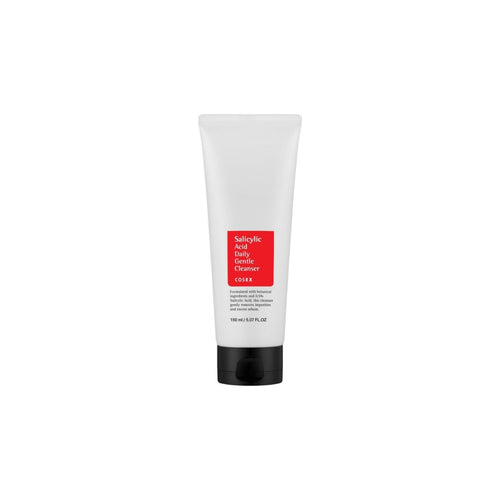 COSRX Salicylic Acid Daily Gentle Cleanser 150ml foaming BHA face wash with 0.5% salicylic acid to unclog pores, control oil and reduce blackheads.
