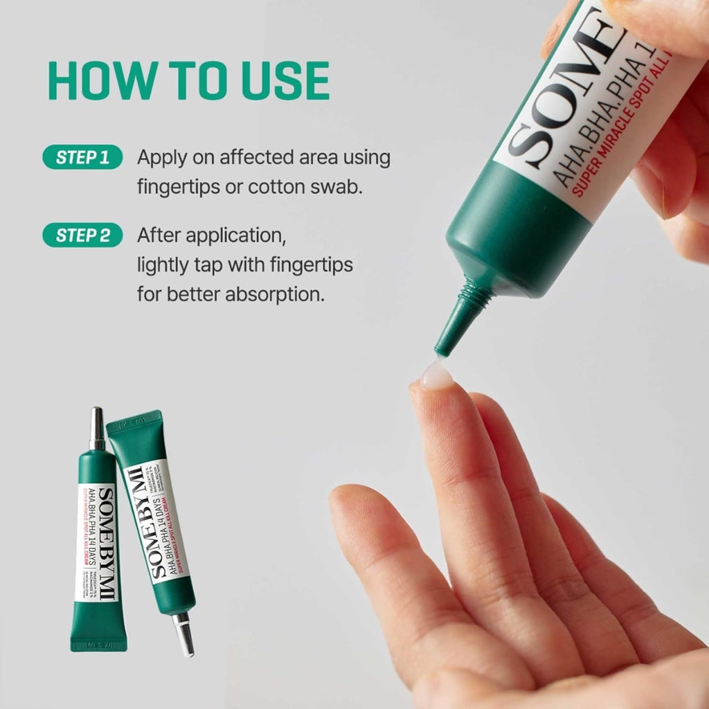 SOME BY MI AHA BHA PHA 14 Days Super Miracle Spot All Kill Cream 30ml gel-cream spot treatment for blemishes and pores
