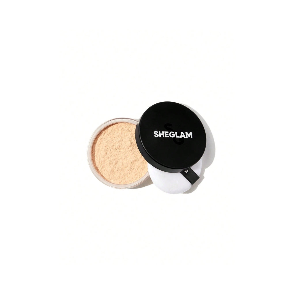 SHEGLAM Baked Glow Loose Setting Powder in Cappuccino shade (talc-free setting powder)
