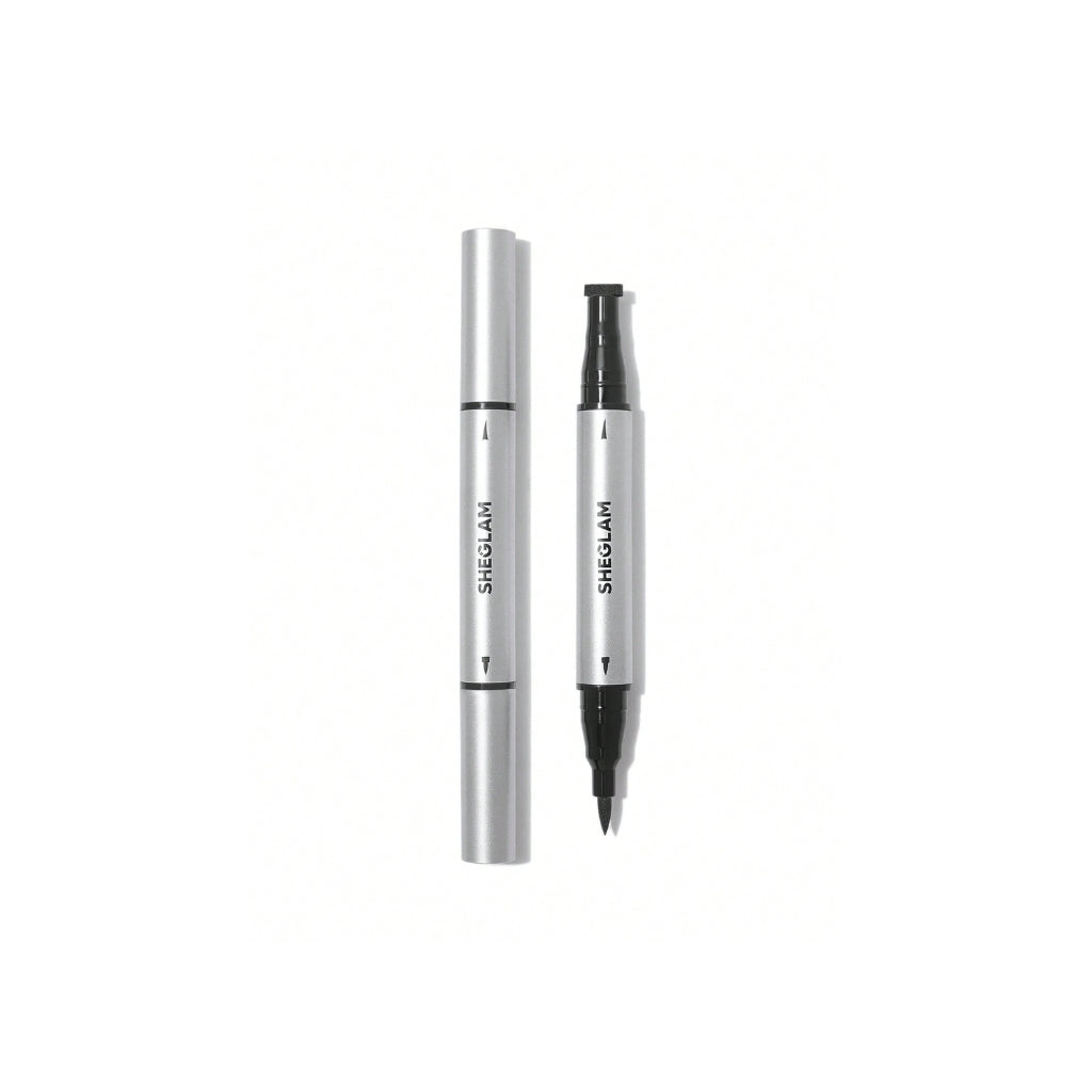 SHEGLAM Wing It Waterproof Liner Duo in Black with wing stamp and precision tip for long-wearing waterproof, smudge-proof eyeliner.
