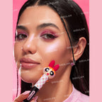 The Powerpuff Girls X SHEGLAM Power-Noia Shimmer Stick in Sugar, water-based shimmer highlighter stick for face and eyes
