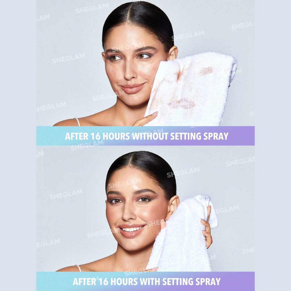 SHEGLAM Lock'd In Setting Spray 55ml bottle, matte quick-dry makeup setting spray for long-lasting wear
