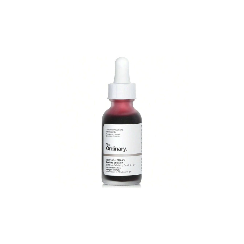 The Ordinary AHA 30% + BHA 2% Peeling Solution 30ml bottle on a clean white background.

