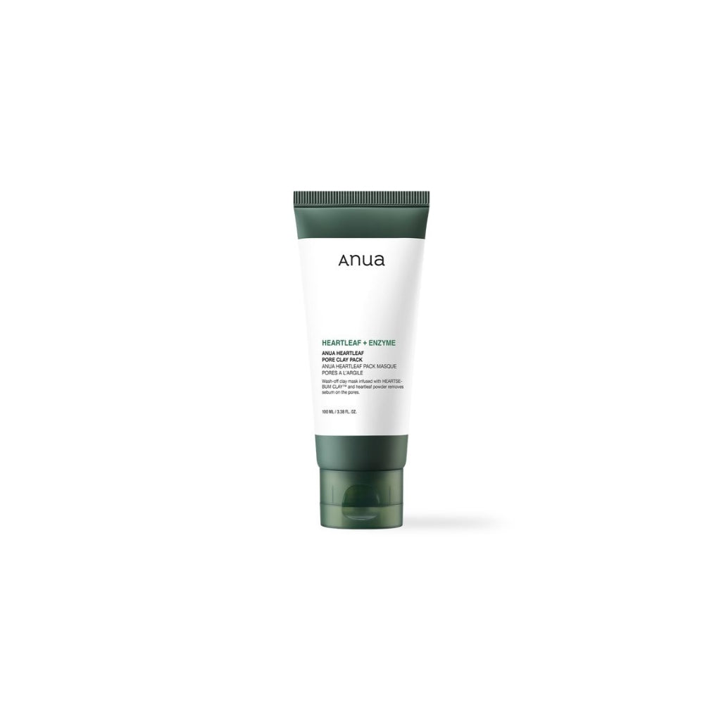 ANUA Heartleaf + Enzyme Pore Clay Pack 100ml wash-off clay mask for pore cleansing and oil control - front packaging