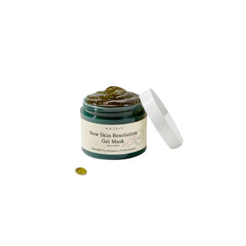 AXIS-Y New Skin Resolution Gel Mask 100ml skincare gel mask product packaging on a clean white background
