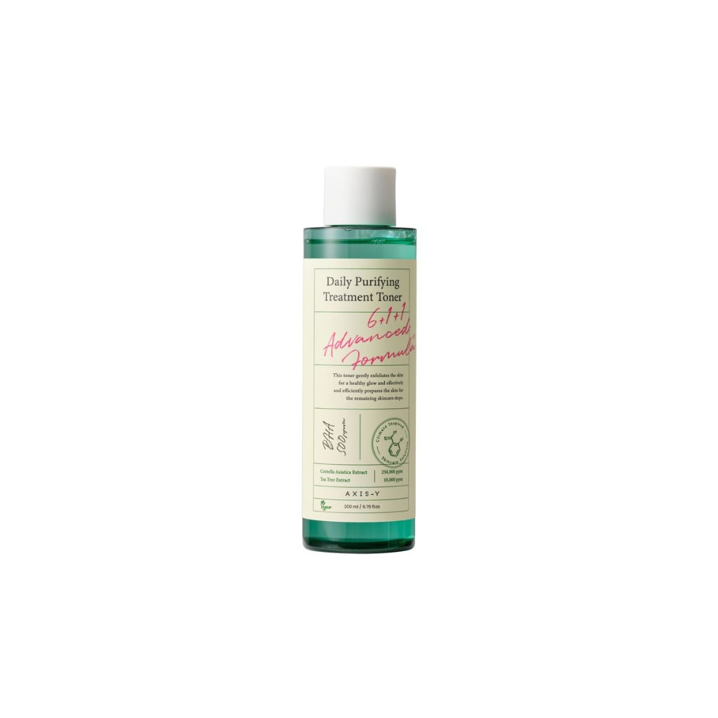 AXIS-Y Daily Purifying Treatment Toner 200ml facial toner bottle packshot on a clean white background