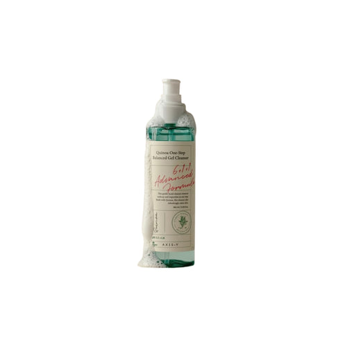 AXIS-Y Quinoa One Step Balanced Gel Cleanser 180ml - pH 5.5 gel face wash that removes makeup, excess oil and impurities