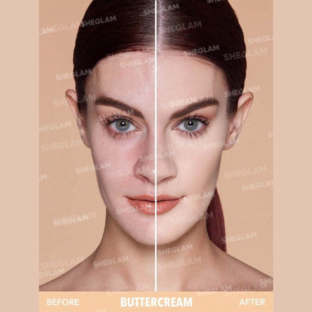 SHEGLAM Skin-Focus High Coverage Powder Foundation Buttercream talc-free oil-control face powder
