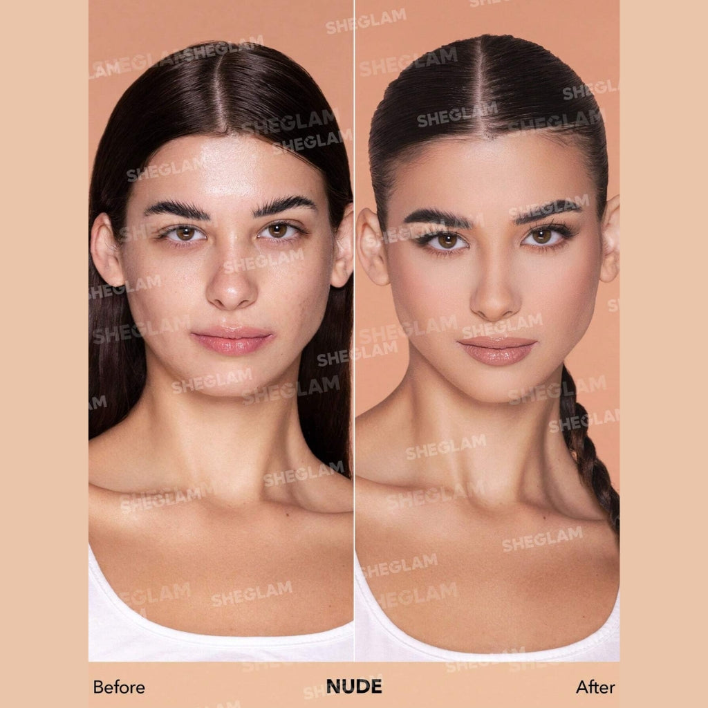 SHEGLAM Complexion Pro Long-Lasting Breathable Matte Foundation in Nude (Natural Beige), 30ml
