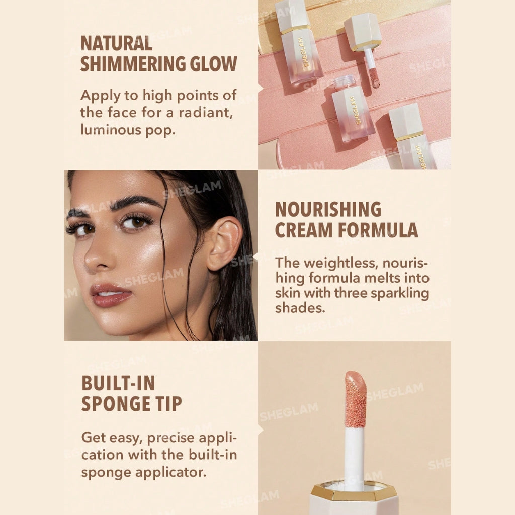 SHEGLAM Glow Bloom Liquid Highlighter Vanilla Frost - dewy buildable liquid face highlighter