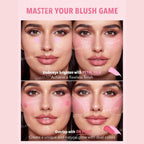 SHEGLAM Color Bloom Liquid Blush Matte Finish in Rose Ritual with sponge-tip applicator for buildable cheek color.
