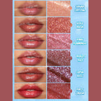 SHEGLAM Pout-Perfect Shimmer Lip Plumper in Violet Fizz, glitter solid lip gloss stick on a clean background.
