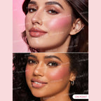 SHEGLAM Color Bloom Liquid Blush in On Point with sponge-tip applicator for buildable cheek color.
