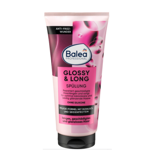 Balea Professional Glossy & Long Conditioner – Castor Oil & Silk Proteins – 250ml | German conditioner for shiny, soft, and manageable long hair
