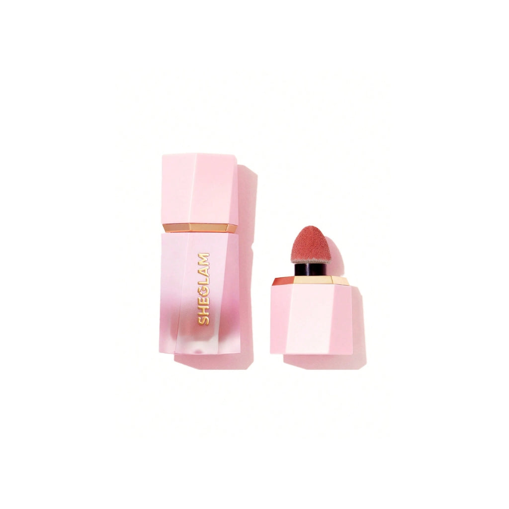 SHEGLAM Color Bloom Liquid Blush Matte Finish in Rose Ritual with sponge-tip applicator for buildable cheek color.
