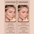 SHEGLAM Sun Beam Matte Liquid Bronzer in Golden Sun shade - buildable liquid matte bronzer for face sculpting and a natural sun-kissed look.
