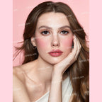 SHEGLAM Lunar Orbit Blush Ball in Atmosphere, hemispherical cream blush ball on a clean background.
