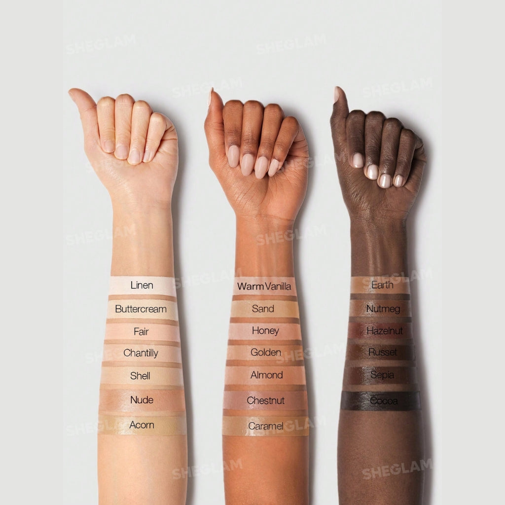 SHEGLAM Like Magic 12HR Full Coverage Concealer in Nude shade with a soft matte finish
