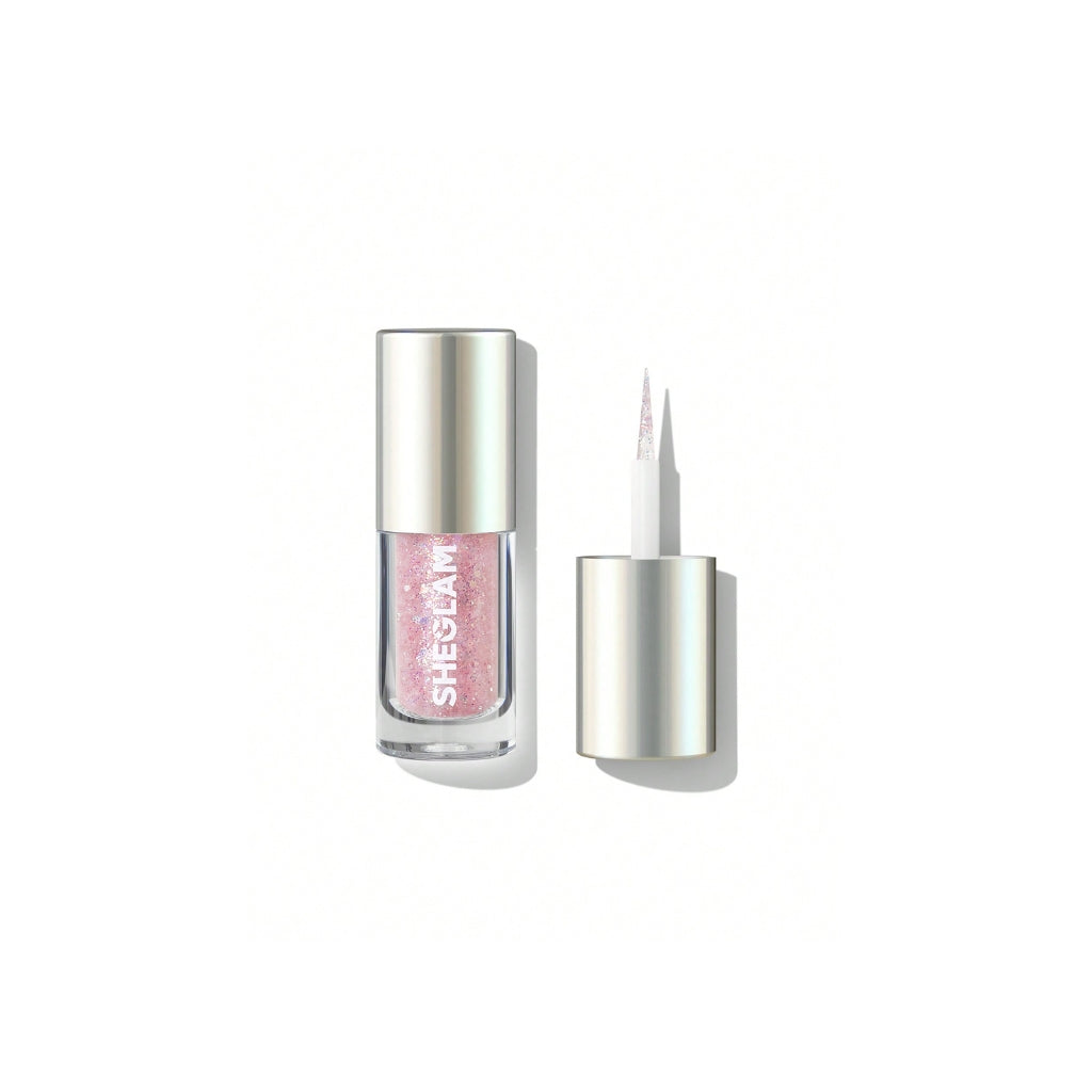 SHEGLAM Insta-Party Glitter Liner in Twinkling Lights, multi-dimensional glitter liner with silicone tip for precise sparkle.
