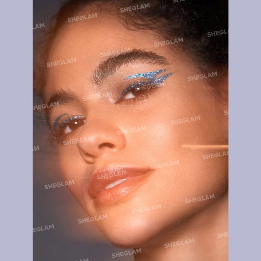 SHEGLAM Insta-Party Glitter Liner in Turn It Up blue glitter shade
