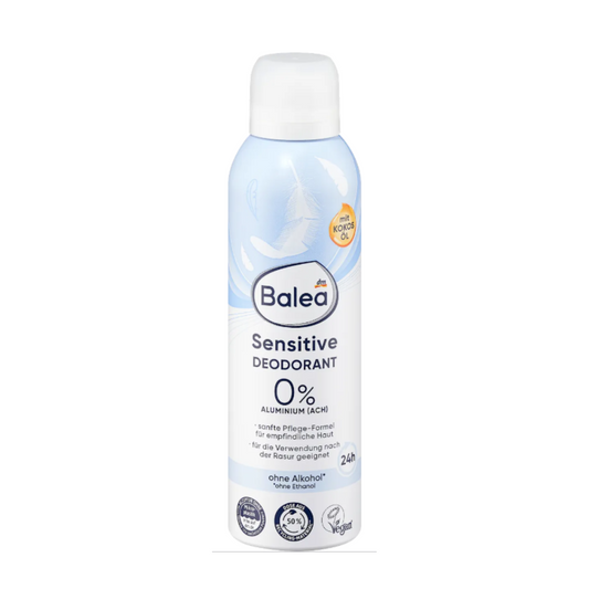Balea Sensitive Deodorant – 0% Aluminum & Alcohol-Free – Coconut Oil – 200ml | Gentle German deodorant for sensitive skin with natural care