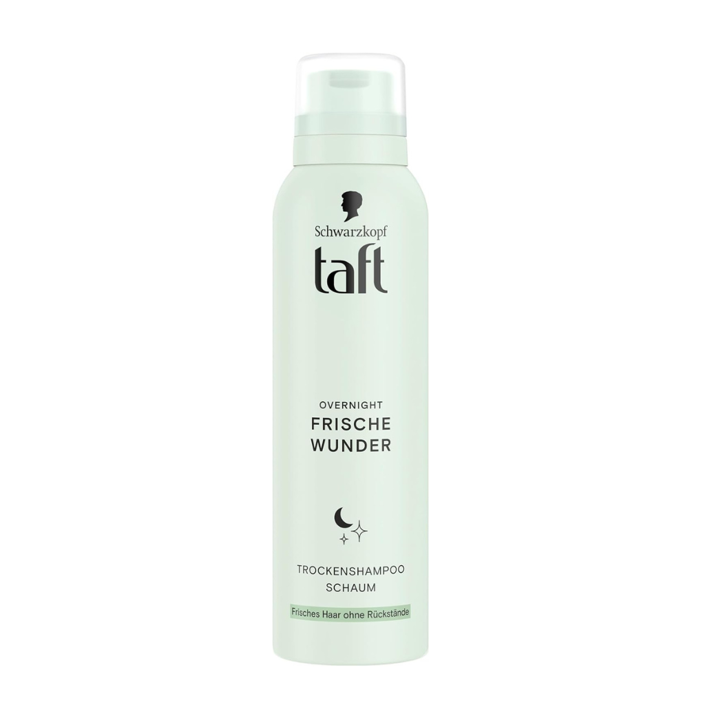 Schwarzkopf Taft Overnight Freshness Foam Dry Shampoo – 150ml | German foam dry shampoo for oily hair, no residue, instant freshness without water
