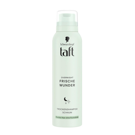 Schwarzkopf Taft Overnight Freshness Foam Dry Shampoo – 150ml | German foam dry shampoo for oily hair, no residue, instant freshness without water
