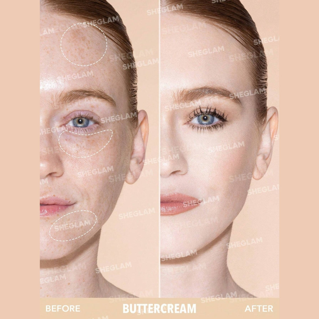 SHEGLAM Like Magic 12HR Full Coverage Concealer in Buttercream shade with a soft matte finish
