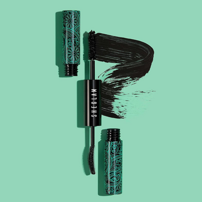 SHEGLAM All-In-One Waterproof Mascara – Dual brush design for volume and length – Long-lasting smudge-proof formula
