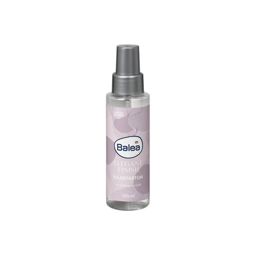 Balea Hair Perfume Elegant Finish 100ml bottle, vegan silicone-free lightweight hair fragrance mist for natural shine
