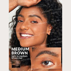 SHEGLAM Feather Better Liquid Eyebrow Pencil Medium Brown with 4-stroke tip for natural feathered brows
